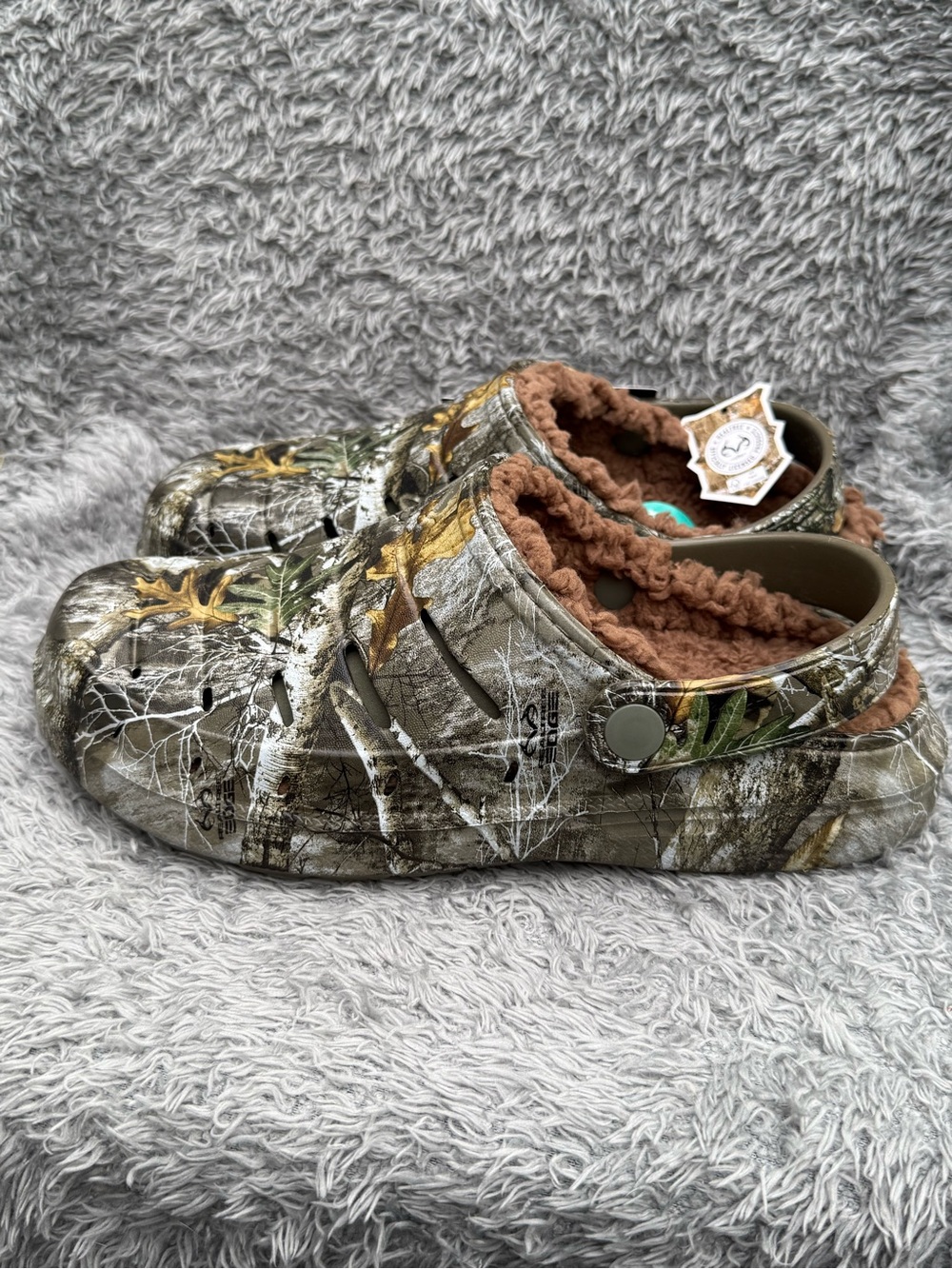 Rugged‎ Shark Men's Camouflage Slip-On Comfort Shoes Green/Brown Camo 7 New